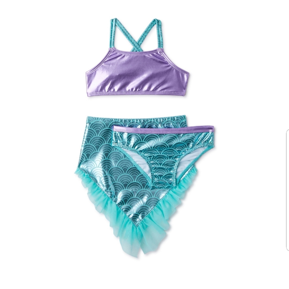 NWT 3-Piece Mermaid Swimsuit size 12 Months